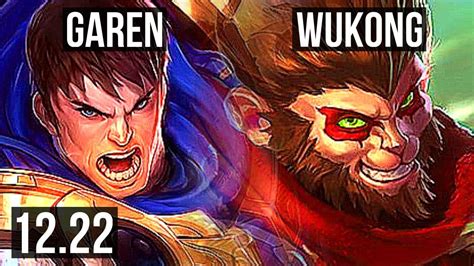 garen vs wukong mid 6 0 2 2 7m mastery 800 games dominating kr master 12 22 youtube