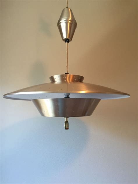 Retro Mid Century Modern Retractable Light Fixture Pendant Etsy Mid