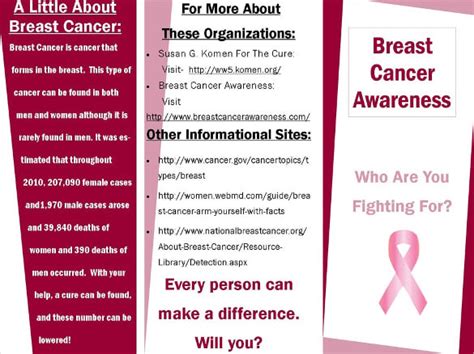 12 Breast Cancer Brochure Templates Free Psd Ai Illustrator Pdf