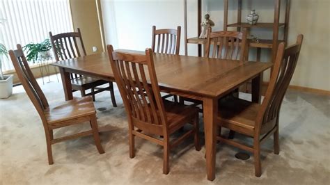 Mentor Oh Mission Style Solid Oak Dining Room Table