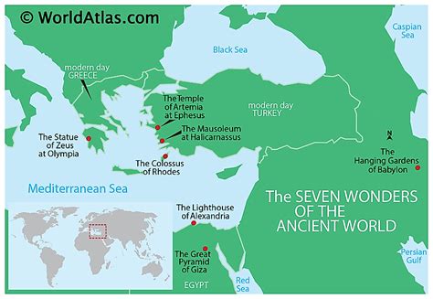 The Seven Wonders Of The Ancient World Worldatlas