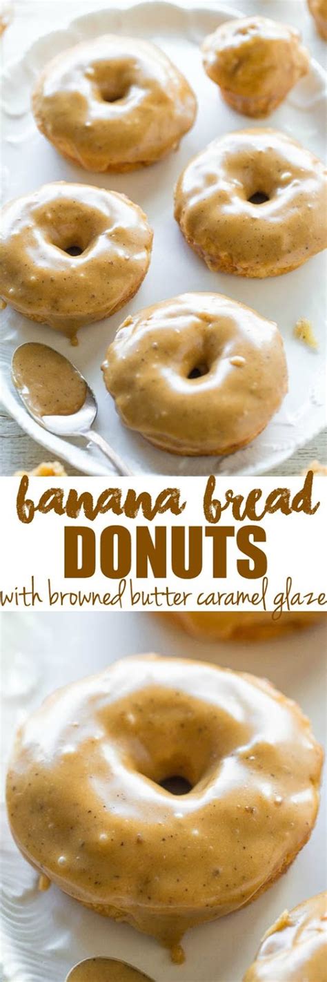 Banana Bread Donuts With Browned Butter Caramel Glaze Delicious Cook