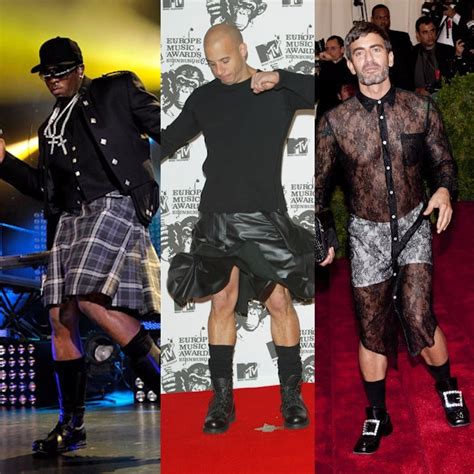 7 Celebrity Men Wearing Dresses Skirts Popsugar Fashion