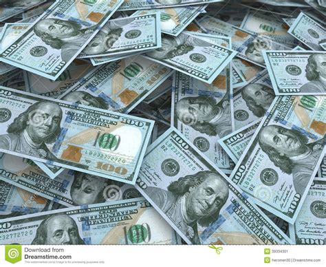 New Hundred Dollar Bill Stacks Stock Illustration Image 39334301
