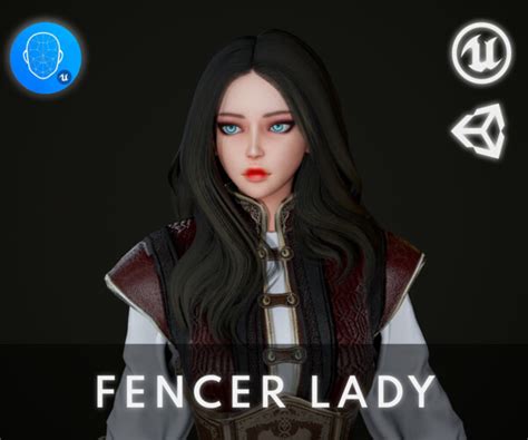Artstation Fencer Lady Game Ready Low Poly 3d Model Game Assets