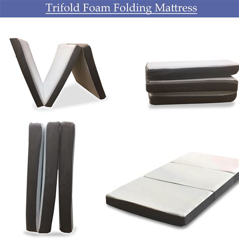 Wayton Folding Mattress 3 Inch Memory Foam Portable Tri Fold Mattress