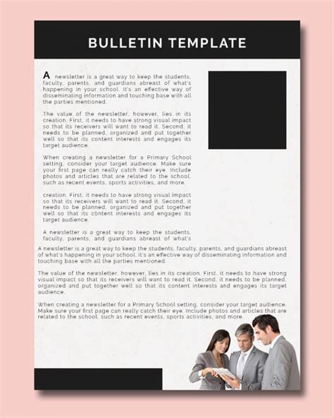 10 Printable Bulletin Template Photoshop Room