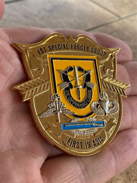 High quality 1st special forces group gifts and merchandise. 1st Special Forces Group Challenge Coin- SF Crest 2 1/2 ...