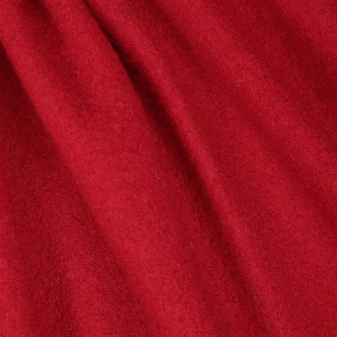 Boiled Wool Vibrant Red Bloomsbury Square Dressmaking Fabric