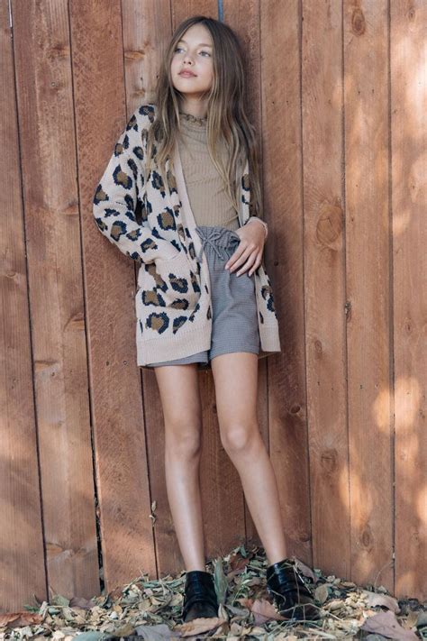 Leopard Knit Cardigan In 2021 Girls Outfits Tween Girls Fashion