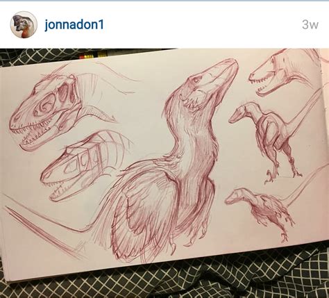 Jonathan Kuo Dinosaur Sketch Dinosaur Drawing Dinosaur Art