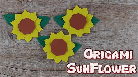 Origami Sunflower How To Make A Paper Flower Tutorial Sunflower