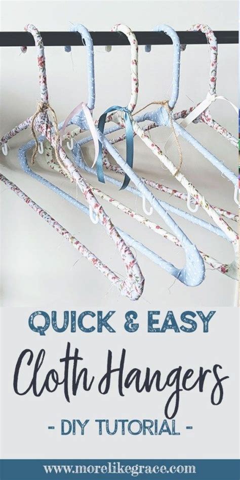 Use Pretty Fabrics To Dress Up Basic Plastic Hangers With This Quick
