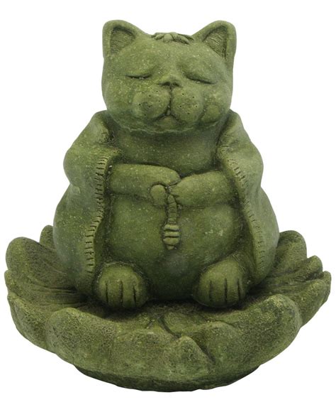 Meditating Zen Cat Statue Cat Statue Statue Buddha Zen
