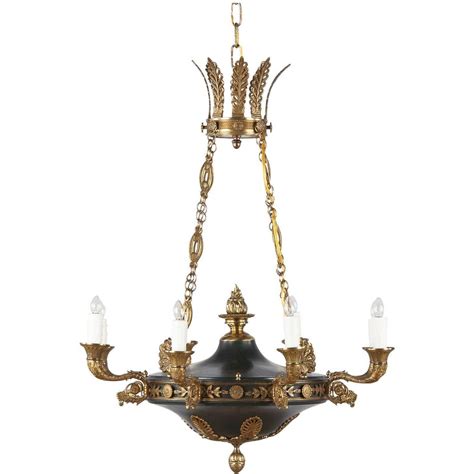 Cheap chandeliers, buy quality lights & lighting directly from china suppliers:vintage french empire chandelier post chain aluminum suspension light hanging drop lustre for living room. French Empire Style Green Tole and Bronze Chandelier ...