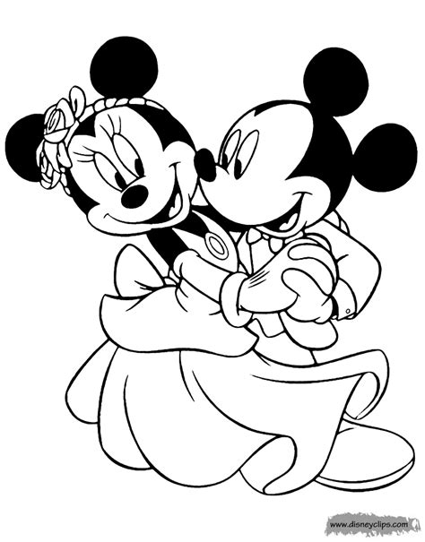 Mickey And Minnie Mouse Coloring Pages 4