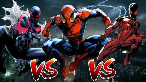 Spider Man Vs Spider Man 2099 Vs Scarlet Spider Battle Arena Youtube