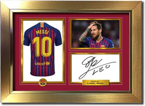790 Lionel Messi Signed Autograph Mounted Photo Reproduction Print A4