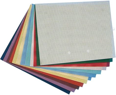 Plastic Canvas Sheets 10 12 X 13 12 Assorted Pack Of