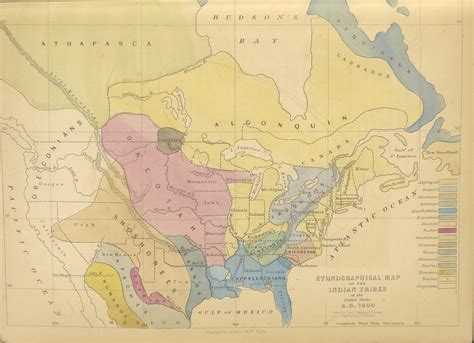 Ethnographical Map Of The Indian Tribes Of The United States Ad 1600