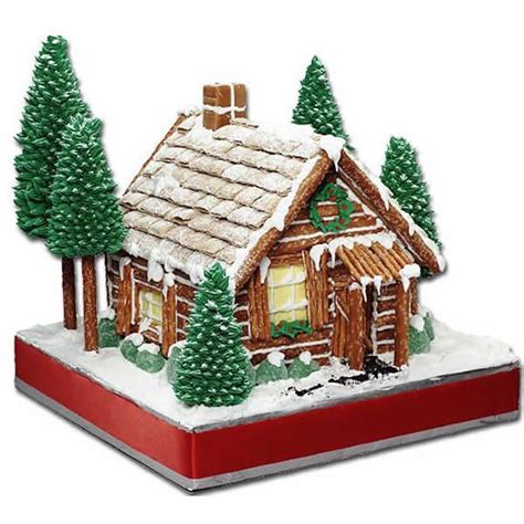 This diy red and green log cabin gingerbread house is decorated with lots of different. Rustic log cabin gingerbread house. Using pretzels and ...