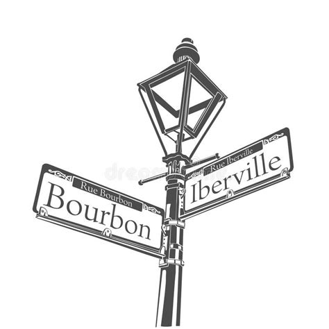 New Orleans Culture Bourbon Street Lamp Sign Traditional Street Signs