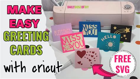 Make Easy Greeting Cards With Cricut Free Greeting Card Svg File