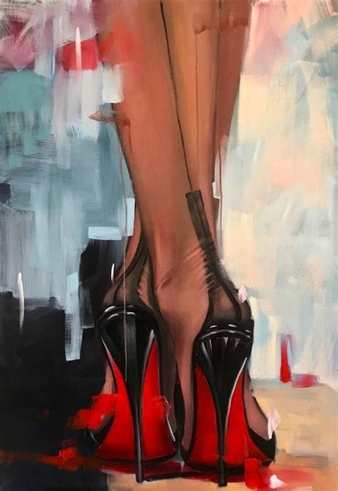 High Heel Painting Leg Art Sexy Art