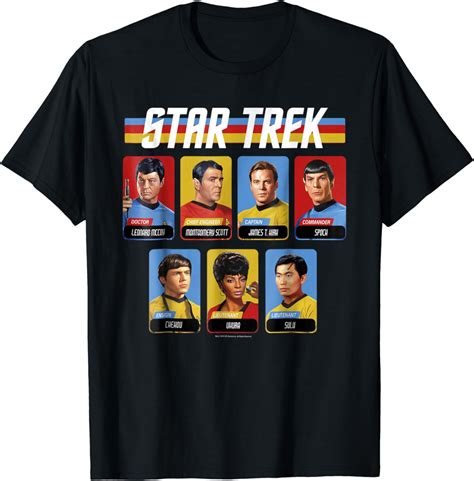 Star Trek Original Series Crew Retro Rainbow Graphic T