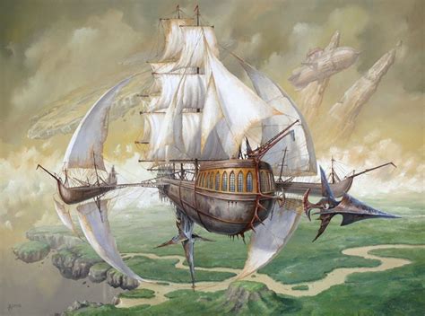 Steampunk Airship Concept Art