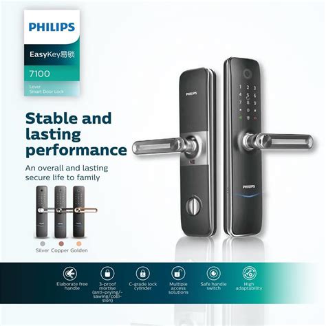 Philips Easykey 7100 Fingerprint Digital Door Lock Safe Box Malaysia