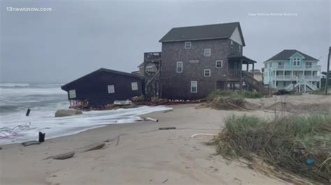 Coastal Flooding Slams Outer Banks Causes Collapses And Cancellations