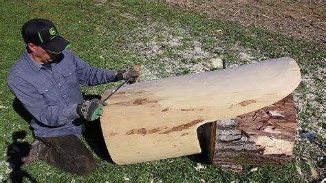 How To Make A Log Chair Youtube
