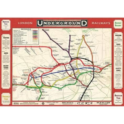 London Underground Wrapping Paper Poster London Underground Map