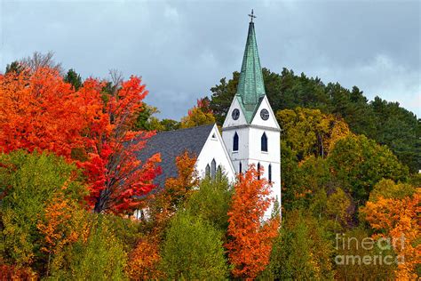 Vermont Church In Autumn Photograph By Catherine Sherman