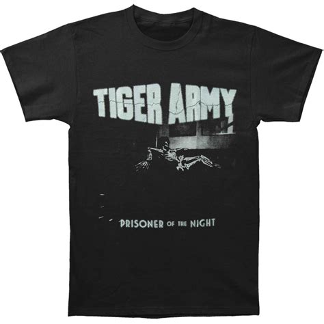 Tiger Army Men S Prisoner Of The Night Glow Tee T Shirt Large Black T