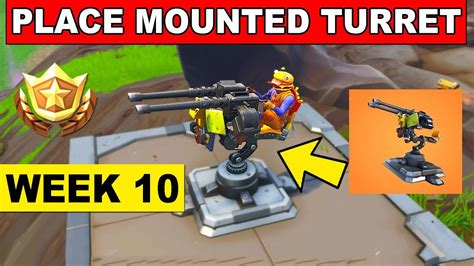 Place A Mounted Turret In Different Matches Fortnite Week 10