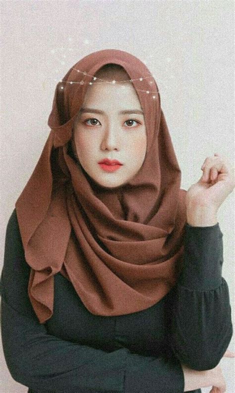 Jisoo Hijab Gaya Hijab Gadis Korea Mode Wanita