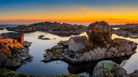 Norway Sunrises And Sunsets Lake Houses Crag Bjerkreim Rogaland