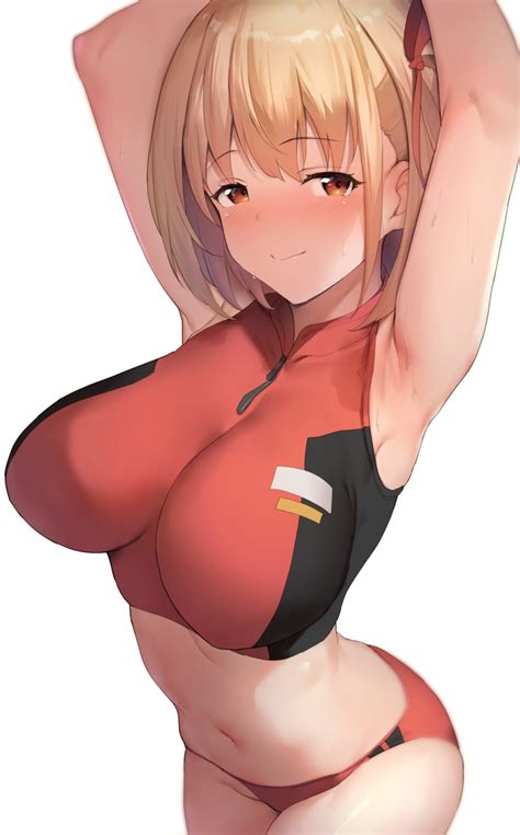 Viral1112 Nishikigi Chisato Lycoris Recoil Commentary Request Highres 1girl Armpits Arms
