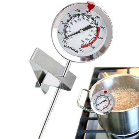 Hot Oil Thermometer Deep Fry Candy Thermometer 8 Inch Instant Read