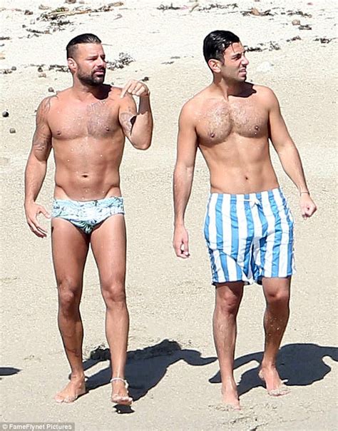 ricky martin and fiance jwan yosef show off their incredibly toned bodies daily mail online
