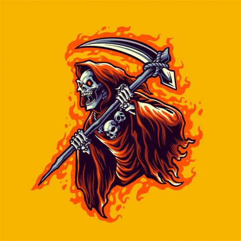 Premium Vector Grim Reaper Illustration
