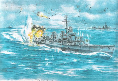 Ww2 Navy Paintings Bing Images Uss Sigsbee Wwii Naval Pinterest