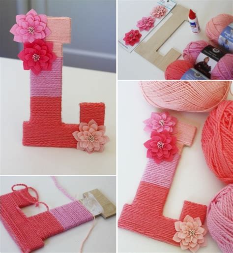 Diy Yarn Wrapped Letters Home Design Garden