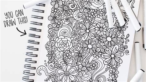 How To Draw Easy Flower Doodles Banners And Patterns Youtube