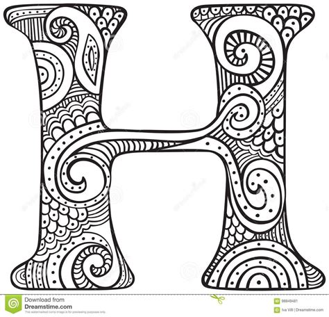 Capital Letter H Coloring Pages Thiva Hellas