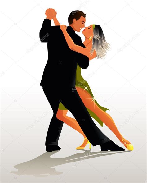 Couple Dancing Tango Vector Illustration — Stock Vector © Ornavi 14043126