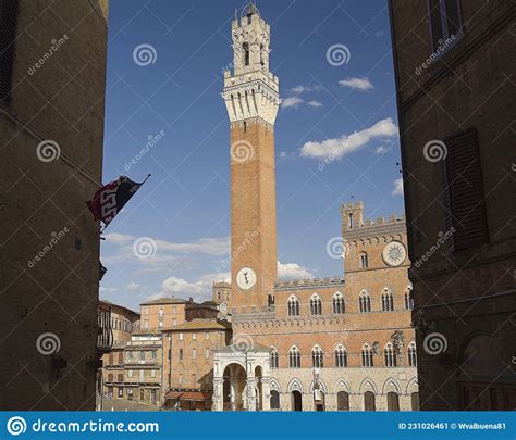 Beautiful Day In Siena Piazza Del Campo The Tower Of Palazzo Ravizza