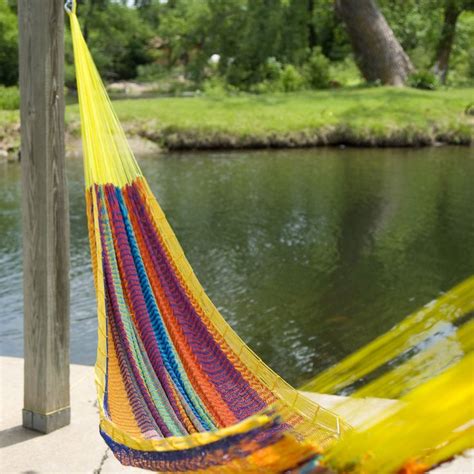 When it comes to size, mayan hammocks are some of the largest styles, some people able to hold entire families. XL Mazatlan Mayan Hammock | www.hayneedle.com | Mayan hammock, Hammock, Double hammock